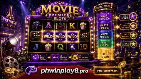 PHWIN slot scene settling into a quieter sapphire glow after the gold wheel motion